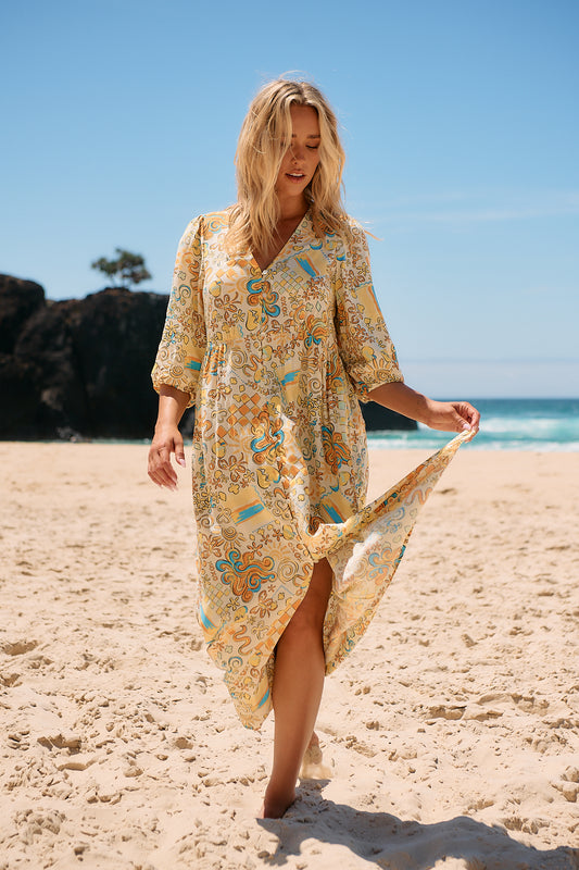 SONNIE PRINT IVY MIDI DRESS