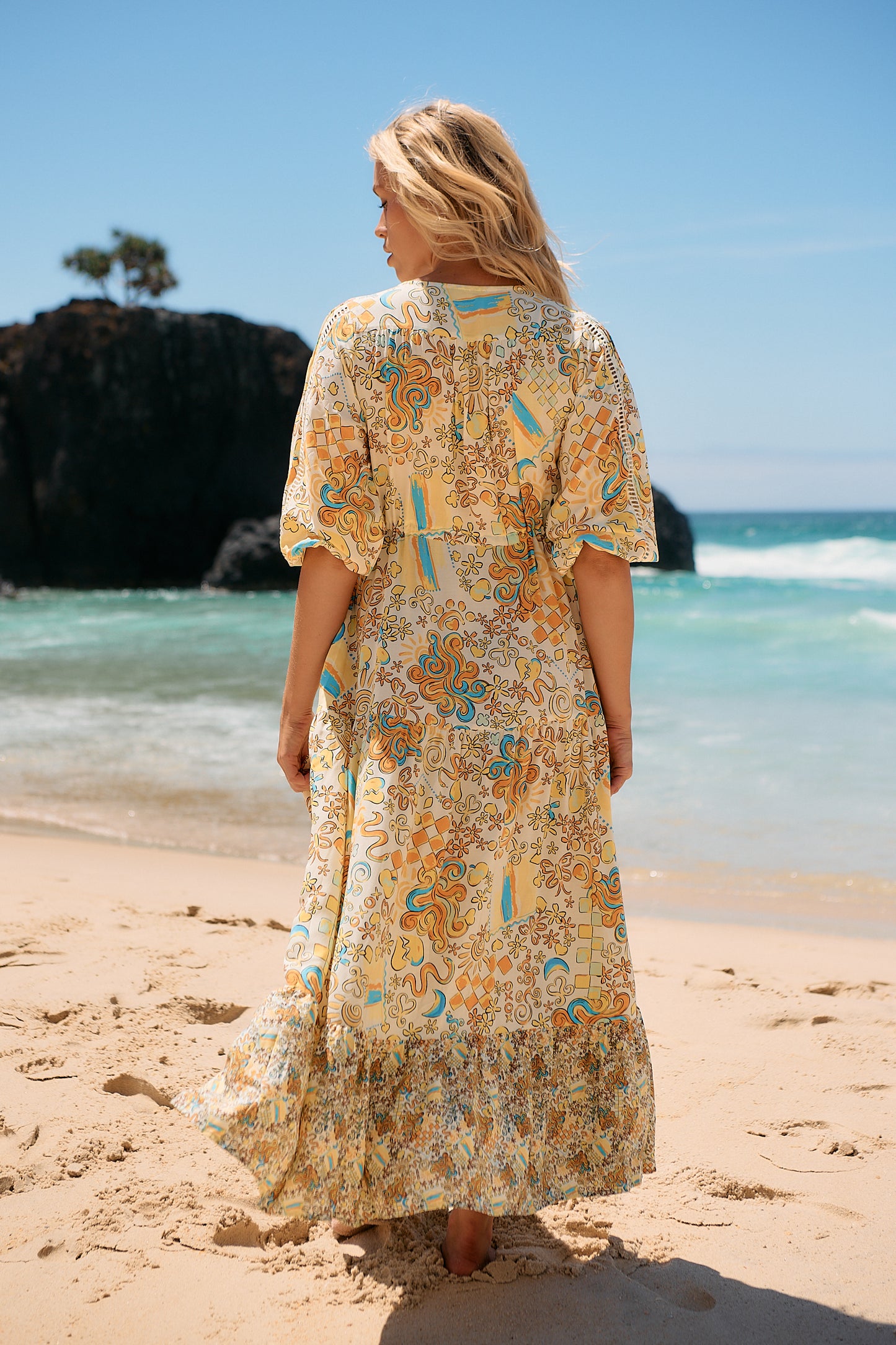 SONNIE PRINT IVY MIDI DRESS