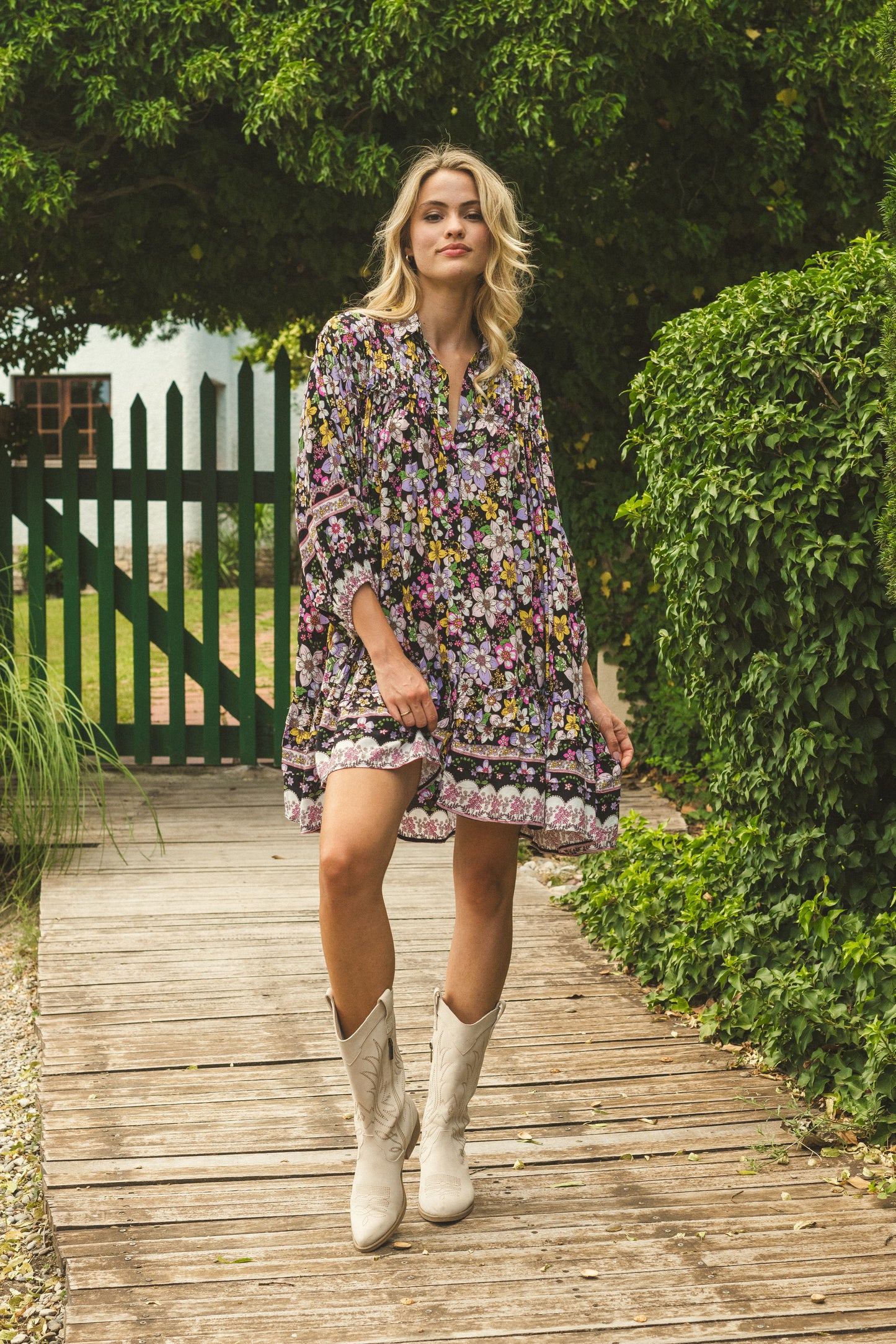 FIREFLY PRINT AIMEE MINI DRESS