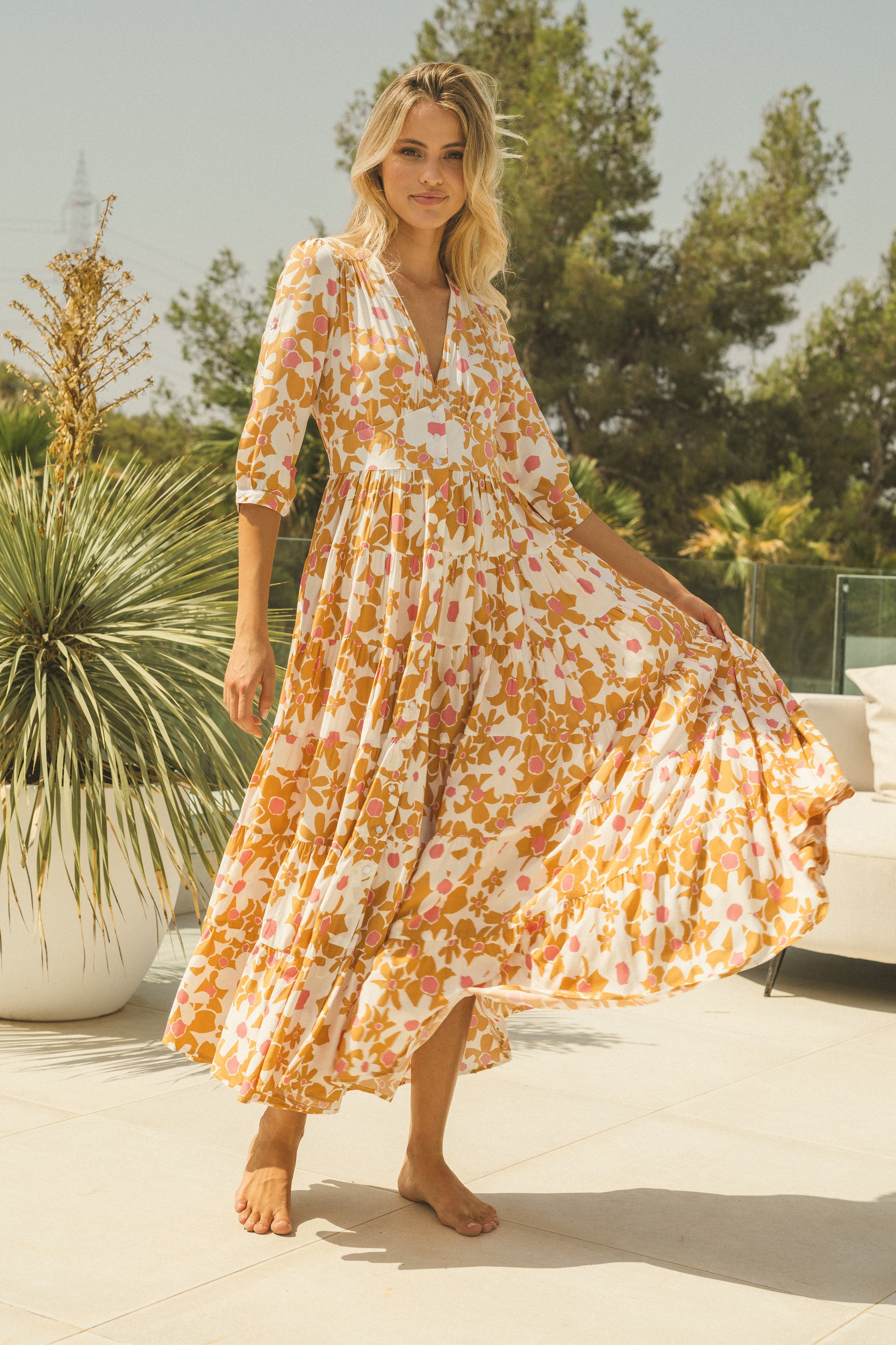 TANSY PRINT BERRY MAXI DRESS – Jarlie Wild