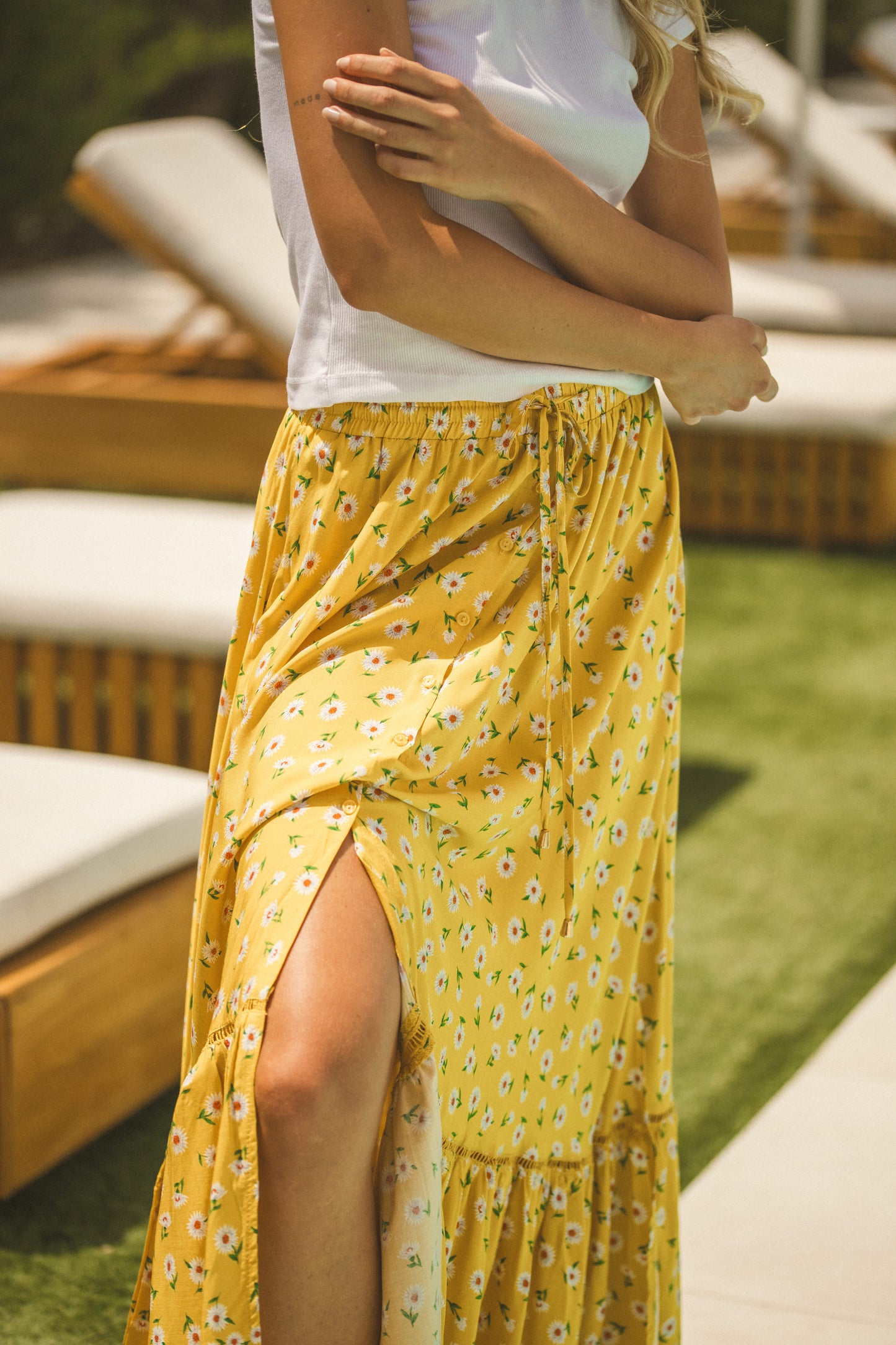 MELLOW MARGARITA PRINT DAPHNE MAXI SKIRT