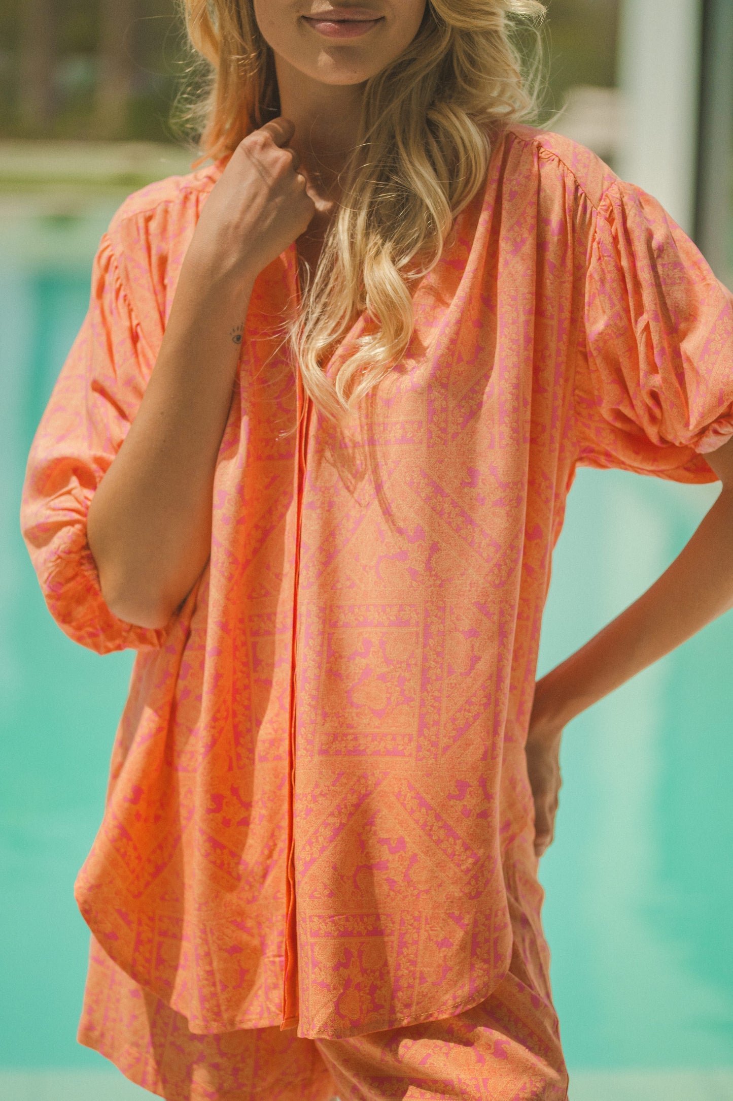 BLUSA GYPSEA ESTAMPADO PEACH PARADISE