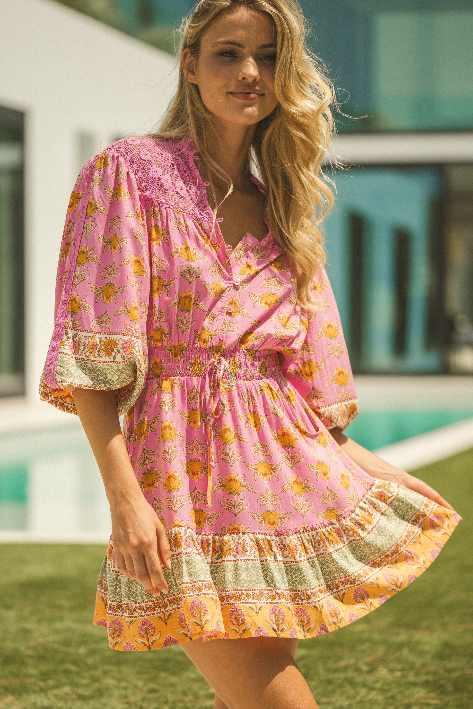 jaase mini dresses Jaase| Love Story Print Dahlia Mini Dress OutDazl