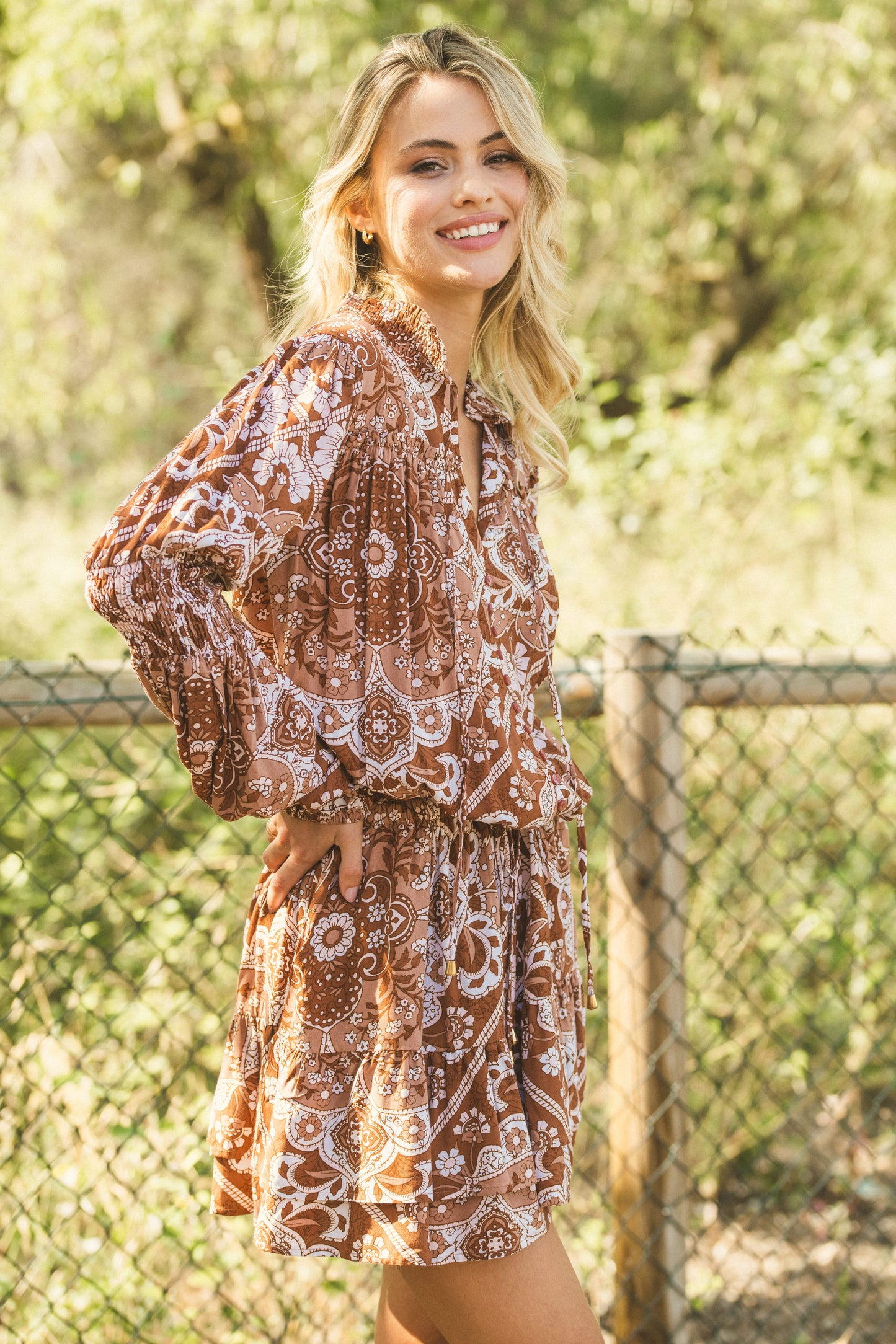 UMBER PRINT PRINT SAINT DRESS