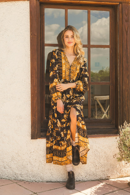 STARRY BLACK PRINT CHANCE MAXI