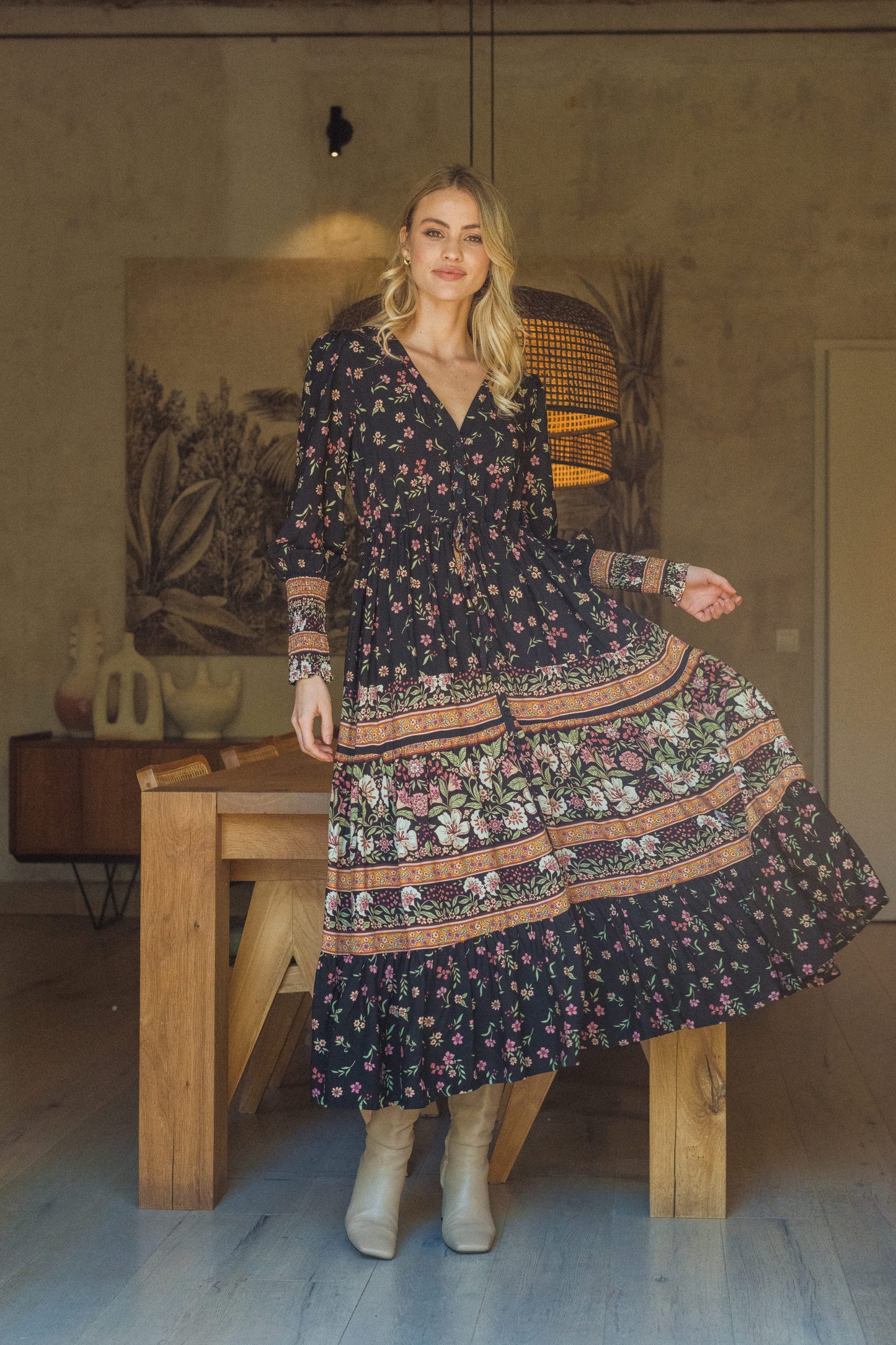 ETERNITY PRINT STEPHANIE MAXI DRESS