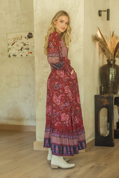 SADIE PRINT SABRINA MAXI DRESS