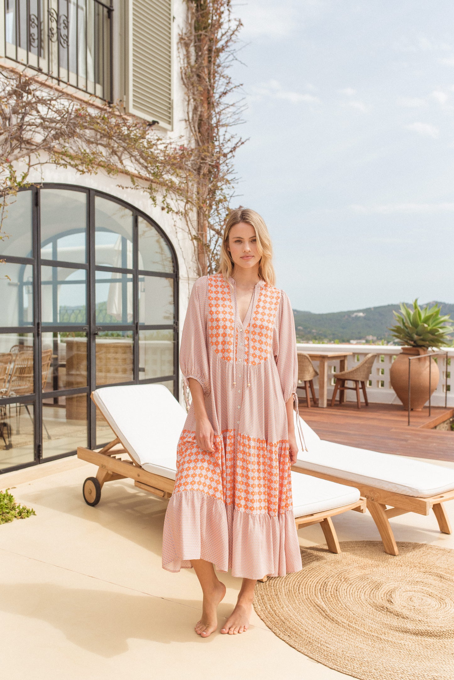 WINNY PRINT MIDI DRESS