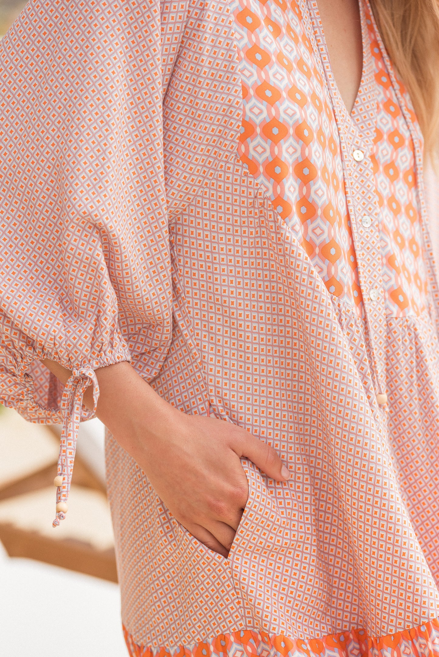WINNY PRINT MIDI DRESS