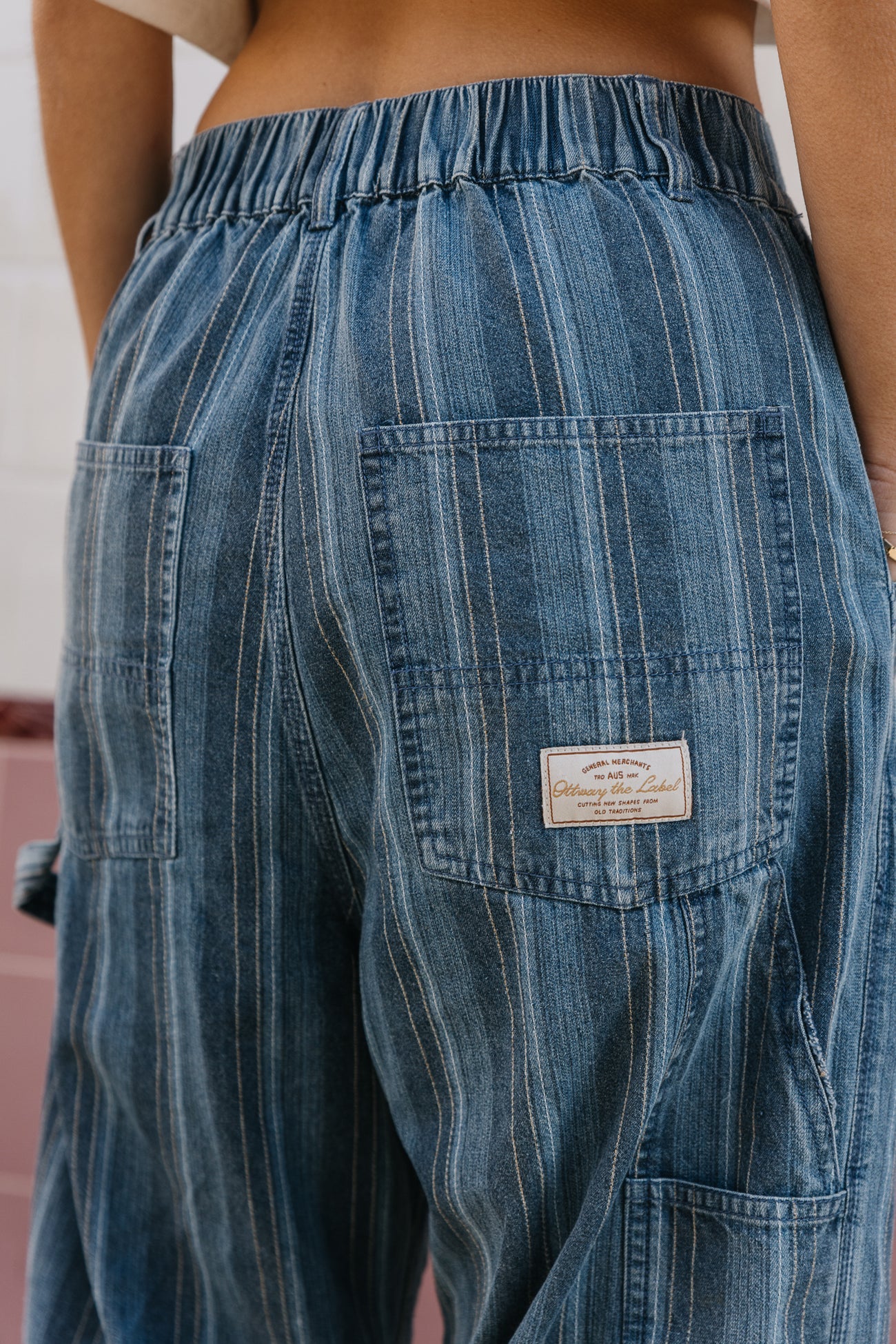 JAGGER - WASHED DENIM PANTS