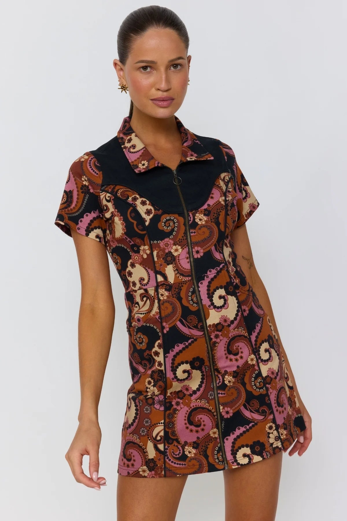 BAMBI MINI DRESS - MULBERRY