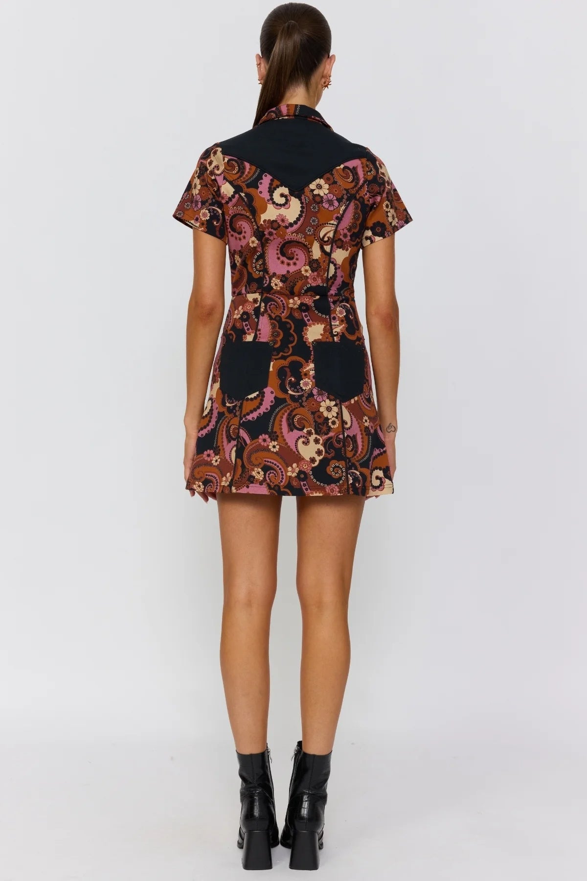 BAMBI MINI DRESS - MULBERRY