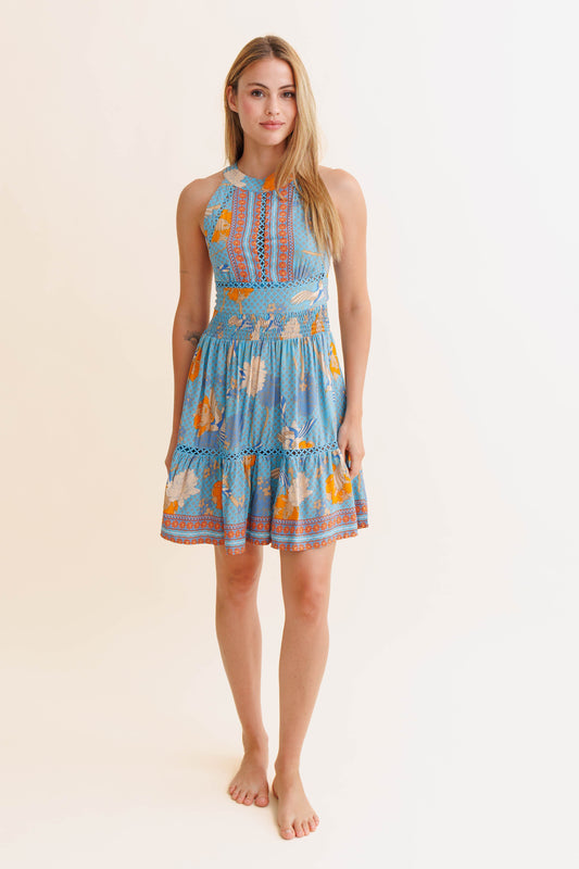 KIARA PRINT PEONY MINI DRESS