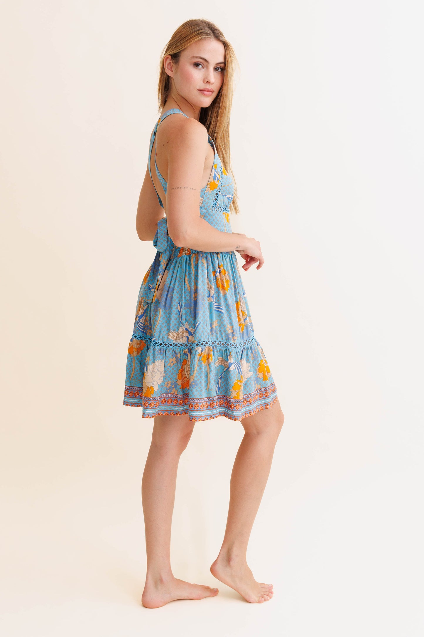 KIARA PRINT PEONY MINI DRESS