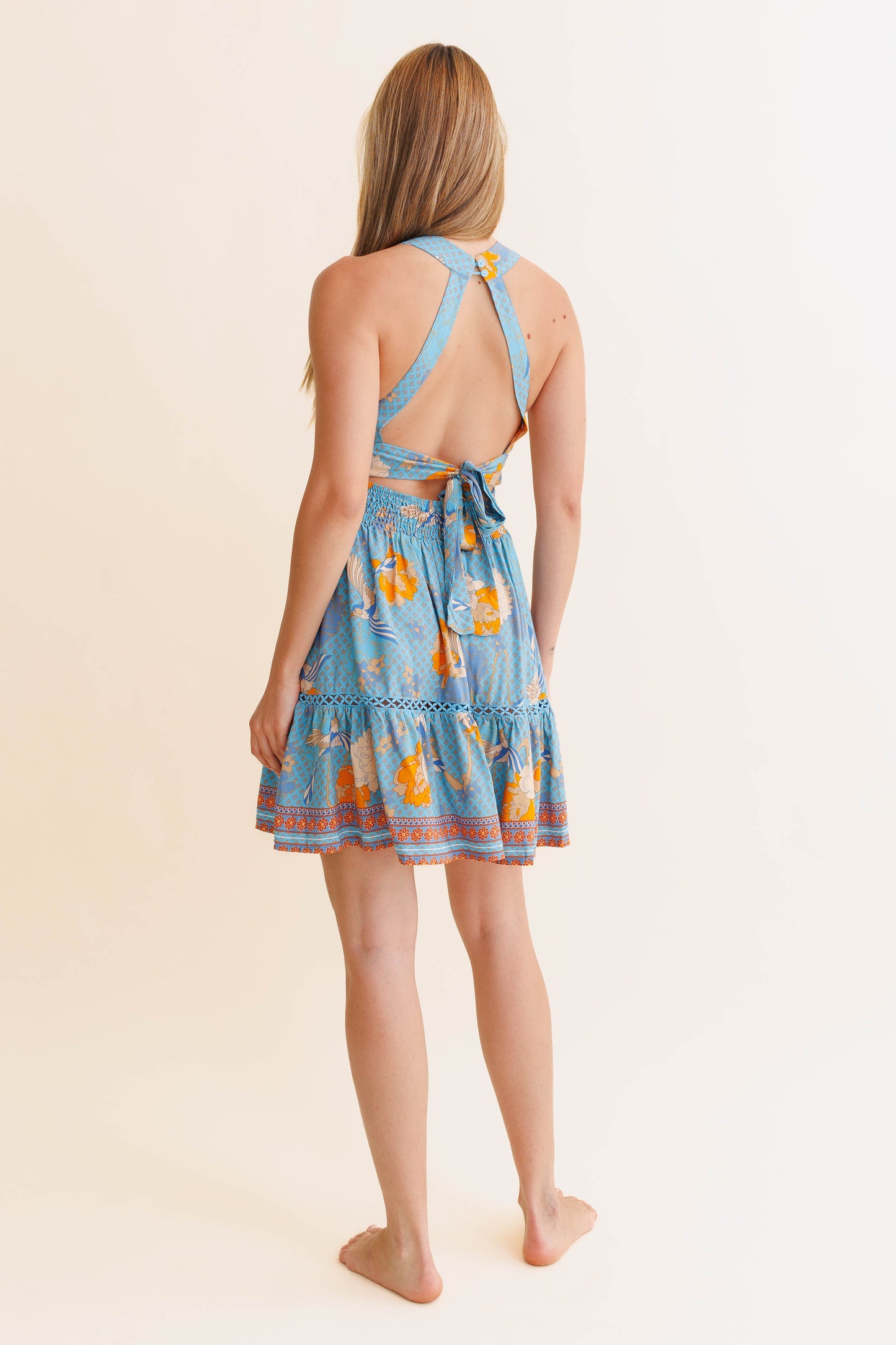KIARA PRINT PEONY MINI DRESS