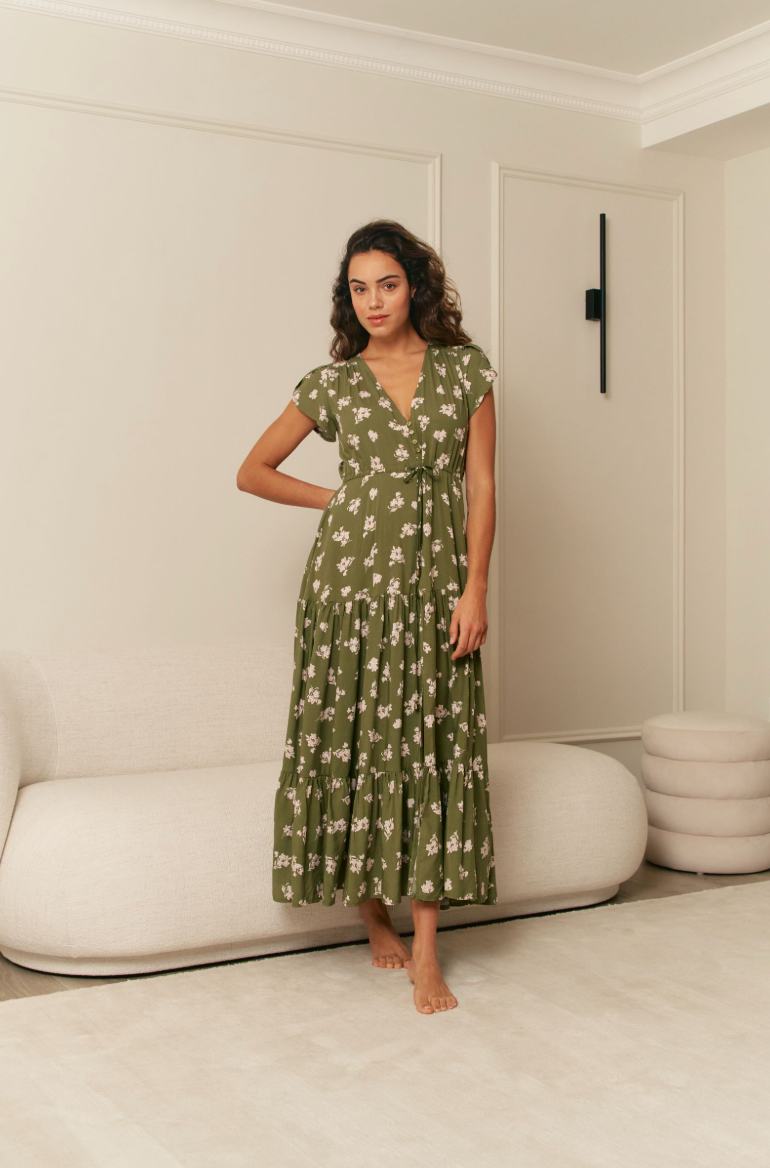 SAGE PRINT MELISSA MAXI