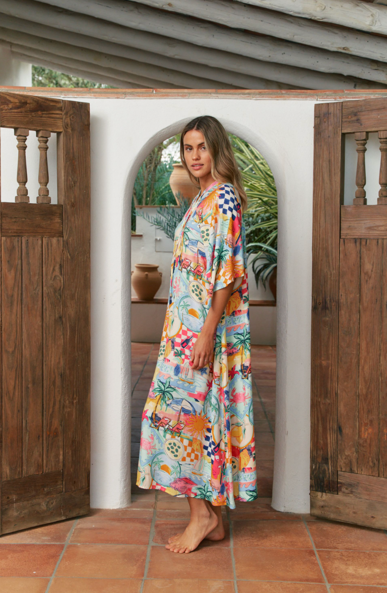 SANTA MARIA PRINT BREE MAXI DRESS
