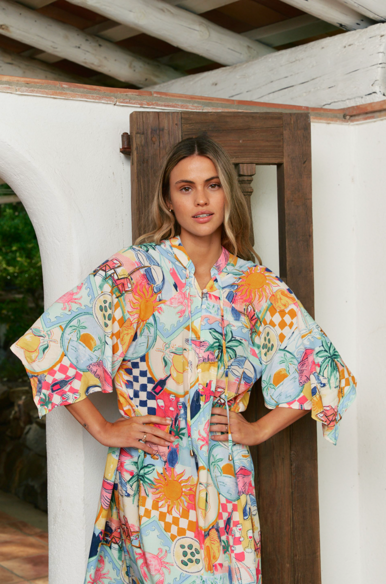 SANTA MARIA PRINT BREE MAXI DRESS