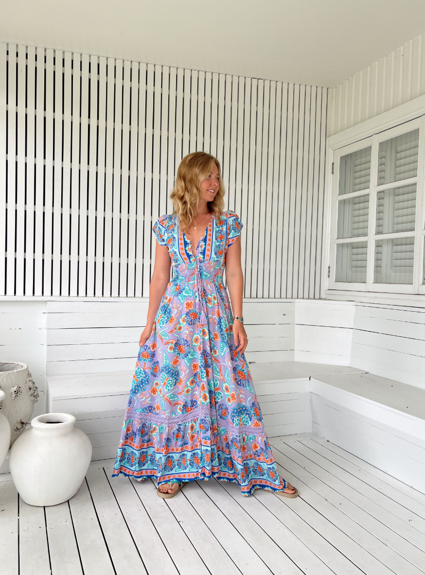 DAYDREAMER PRINT ROMI MAXI DRESS