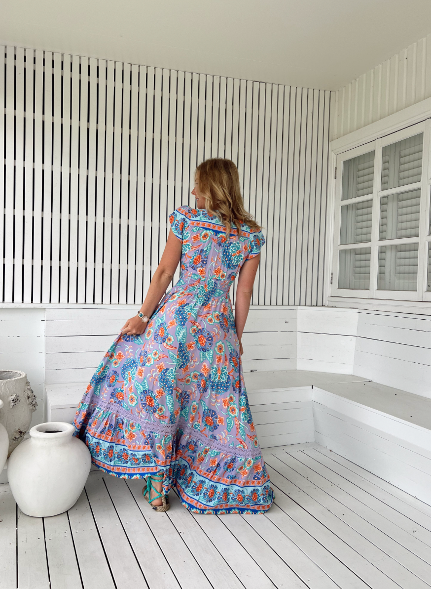 DAYDREAMER PRINT ROMI MAXI DRESS