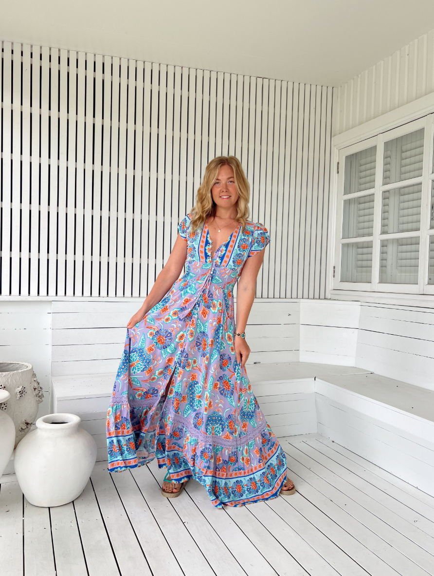DAYDREAMER PRINT ROMI MAXI DRESS