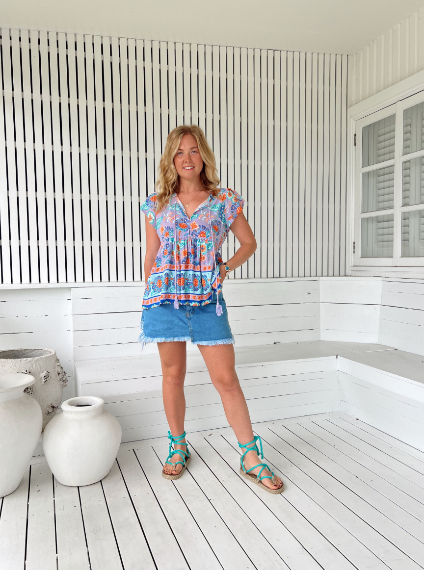 DAYDREAMER PRINT ELLA TOP