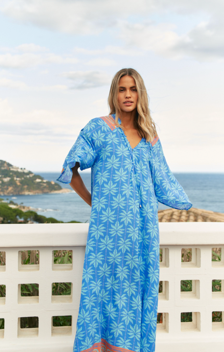 PALM COVE PRINT BREE MIDI DRESS