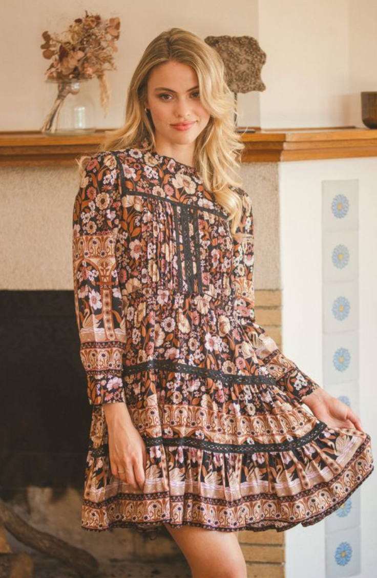 HENNIE PRINT FERNANDA MINI DRESS