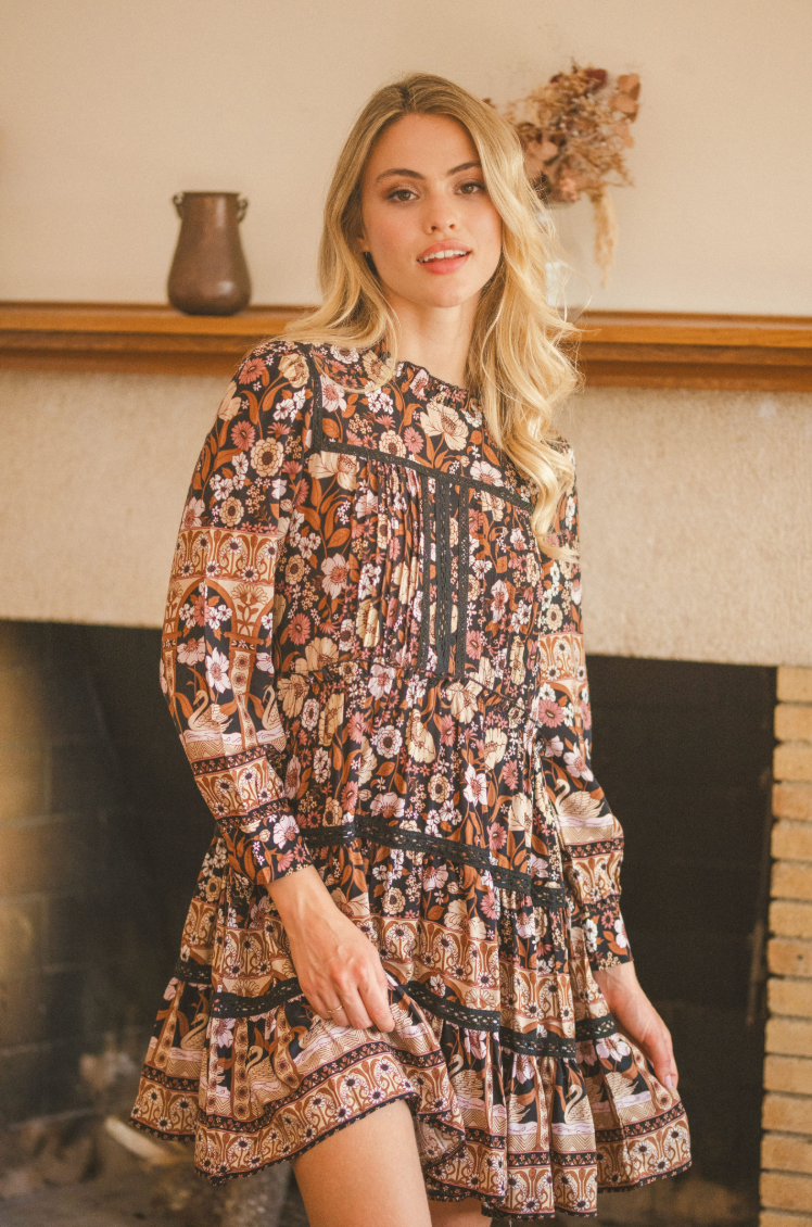 HENNIE PRINT FERNANDA MINI DRESS