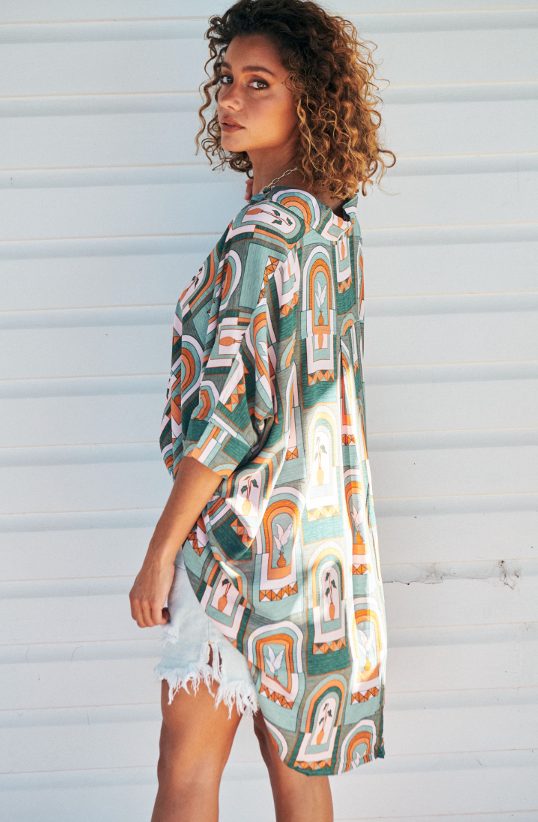 EMERALD ARCHES PRINT RIVER SHIRT