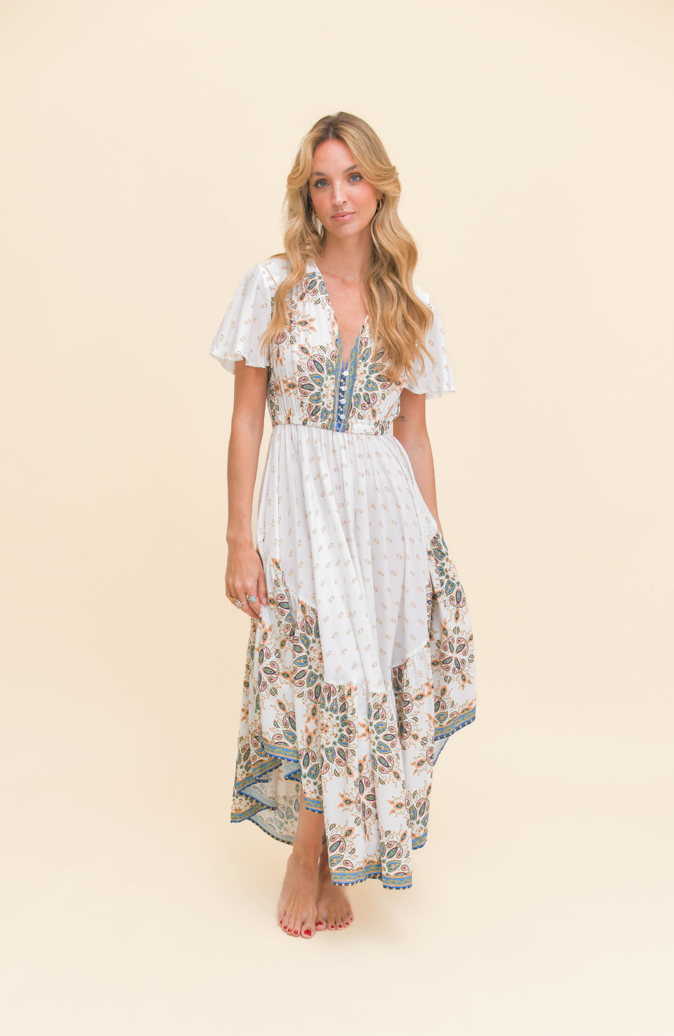 GEMSTONE PRINT TAURUS MAXI DRESS