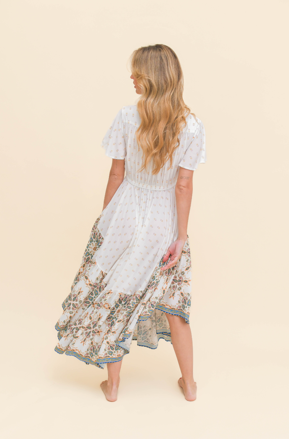GEMSTONE PRINT TAURUS MAXI DRESS