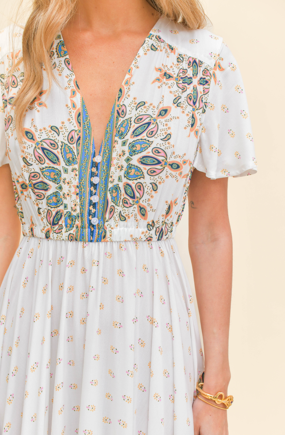 GEMSTONE PRINT TAURUS MAXI DRESS
