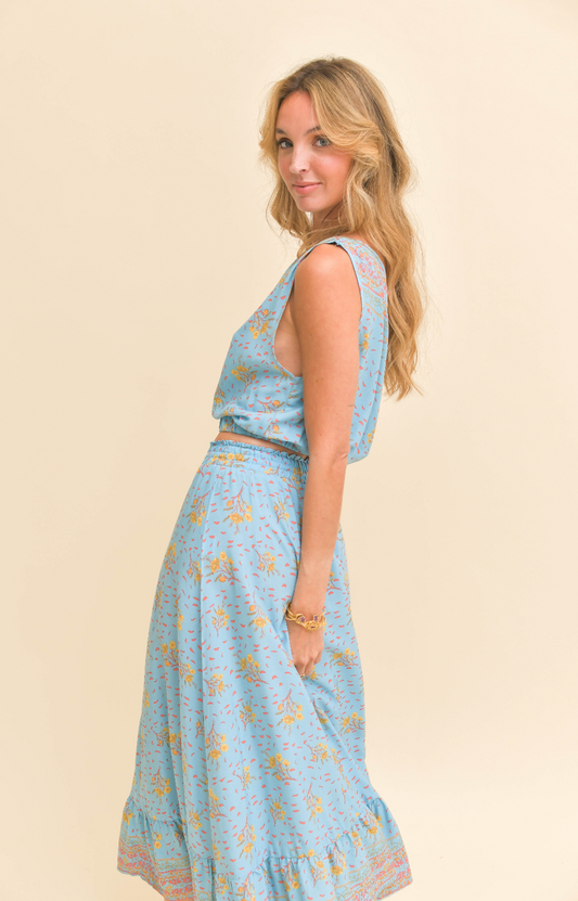 LAGUNA FLEUR PRINT ELKA CROP