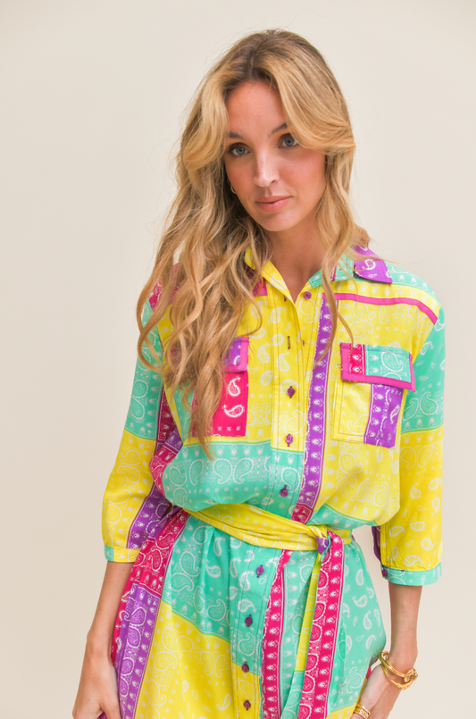 SUNSPELL PRINT BEVERLY SHIRT DRESS