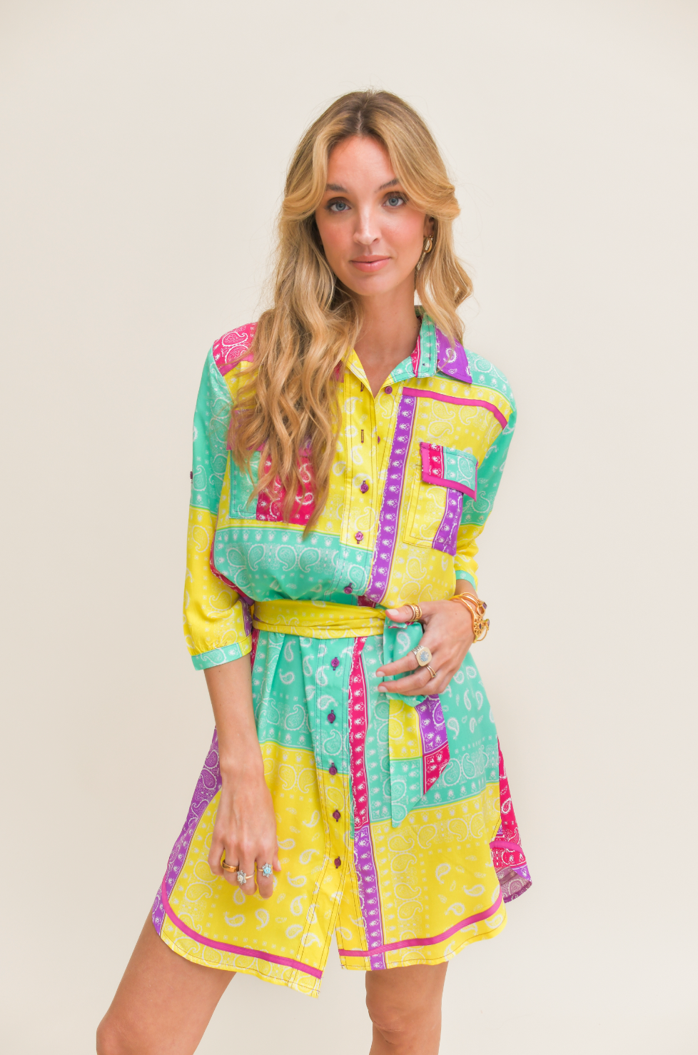 SUNSPELL PRINT BEVERLY SHIRT DRESS