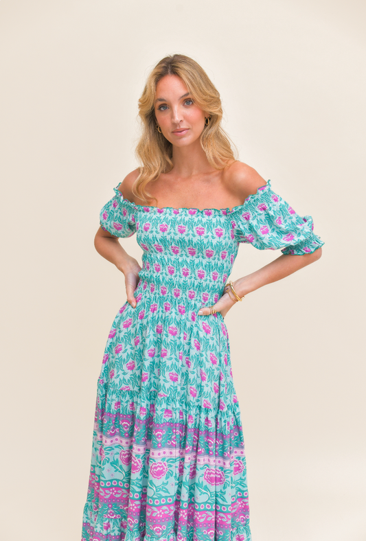 BOREAL PRINT CLAUDETTE MAXI DRESS