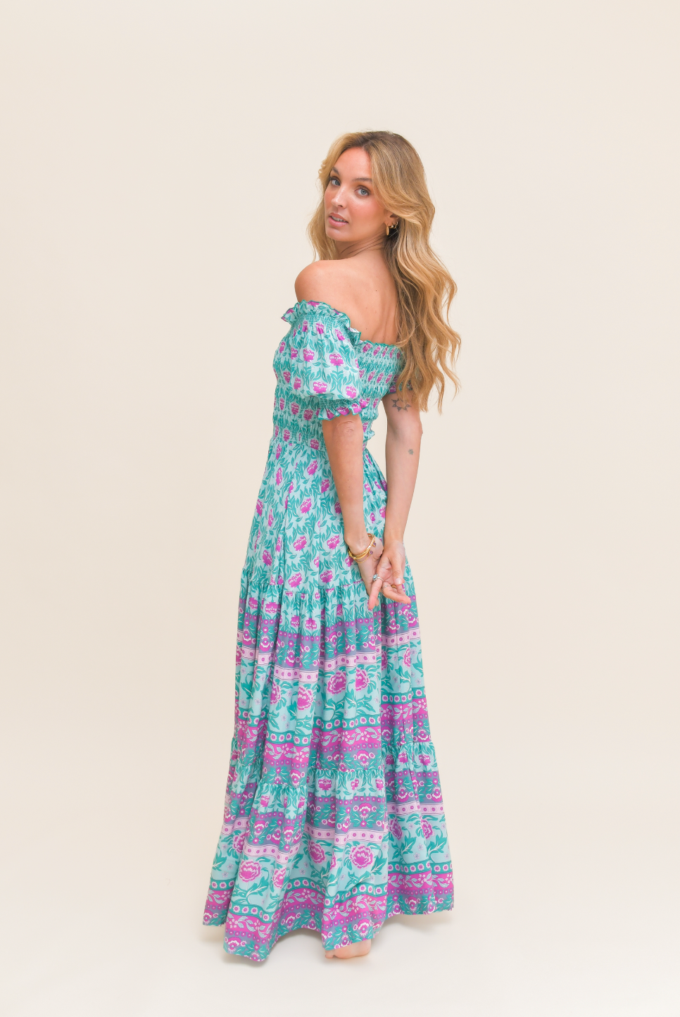 BOREAL PRINT CLAUDETTE MAXI DRESS