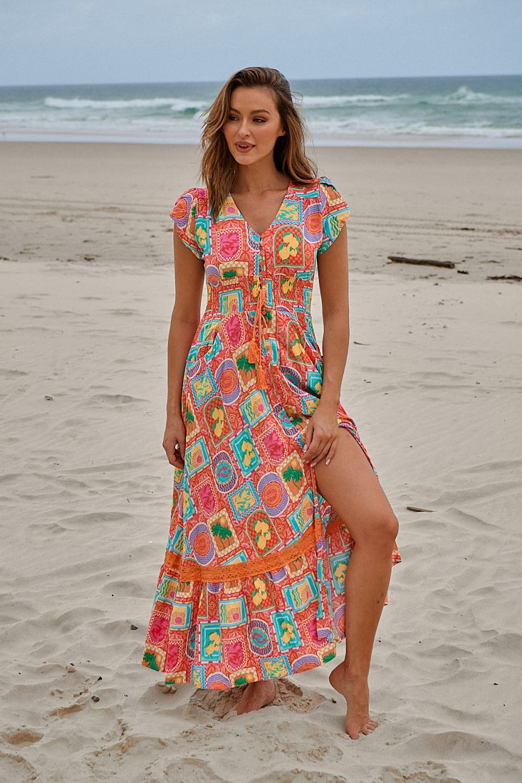 SICILY PRINT ROMI MAXI