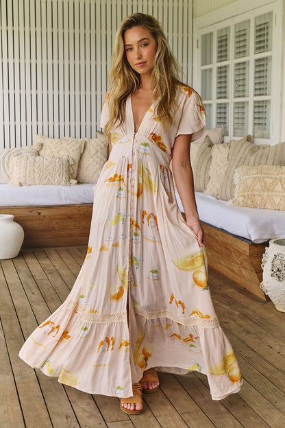 SUMMER SPRITZ PRINT TABITHA MAXI DRESS