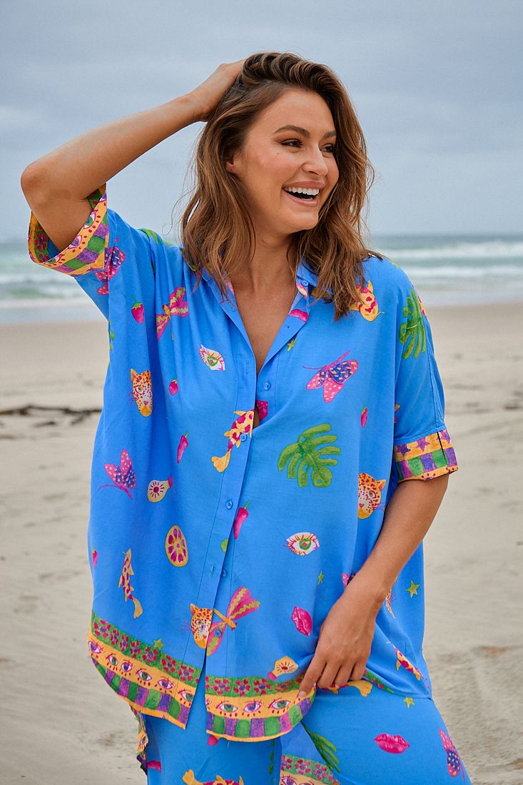 MALU PRINT TOP RIVER SHIRT